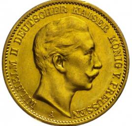20 marchi Germania marengo d'oro Vilhelm II